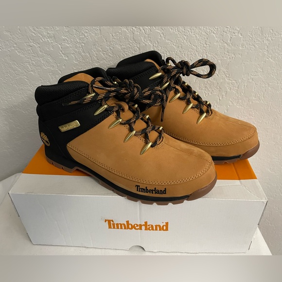Timberland Euro Sprint Mid Lace Hiking Boot in Wheat Nubuck - Mens Size 8
